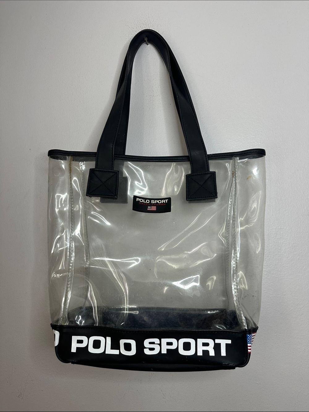 Polo by Ralph Lauren Clear Polo Sport Tote with Black Trim